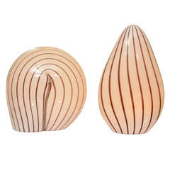 Pair of biomorphic table lamps
